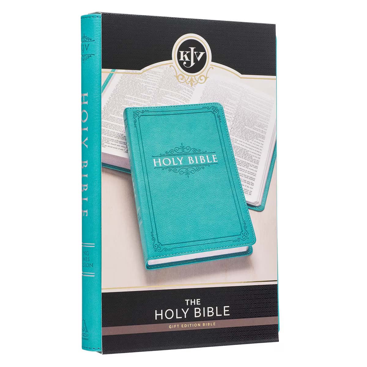 Teal Faux Leather King James Version Gift Edition Bible, picture 8