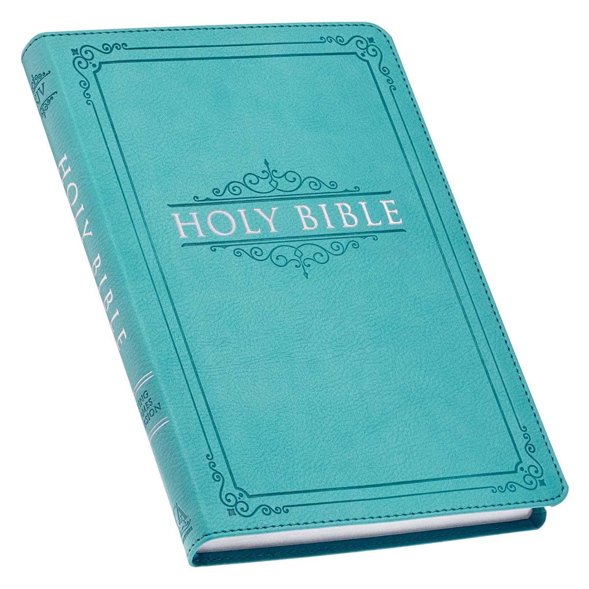 Teal Faux Leather King James Version Gift Edition Bible, picture 3