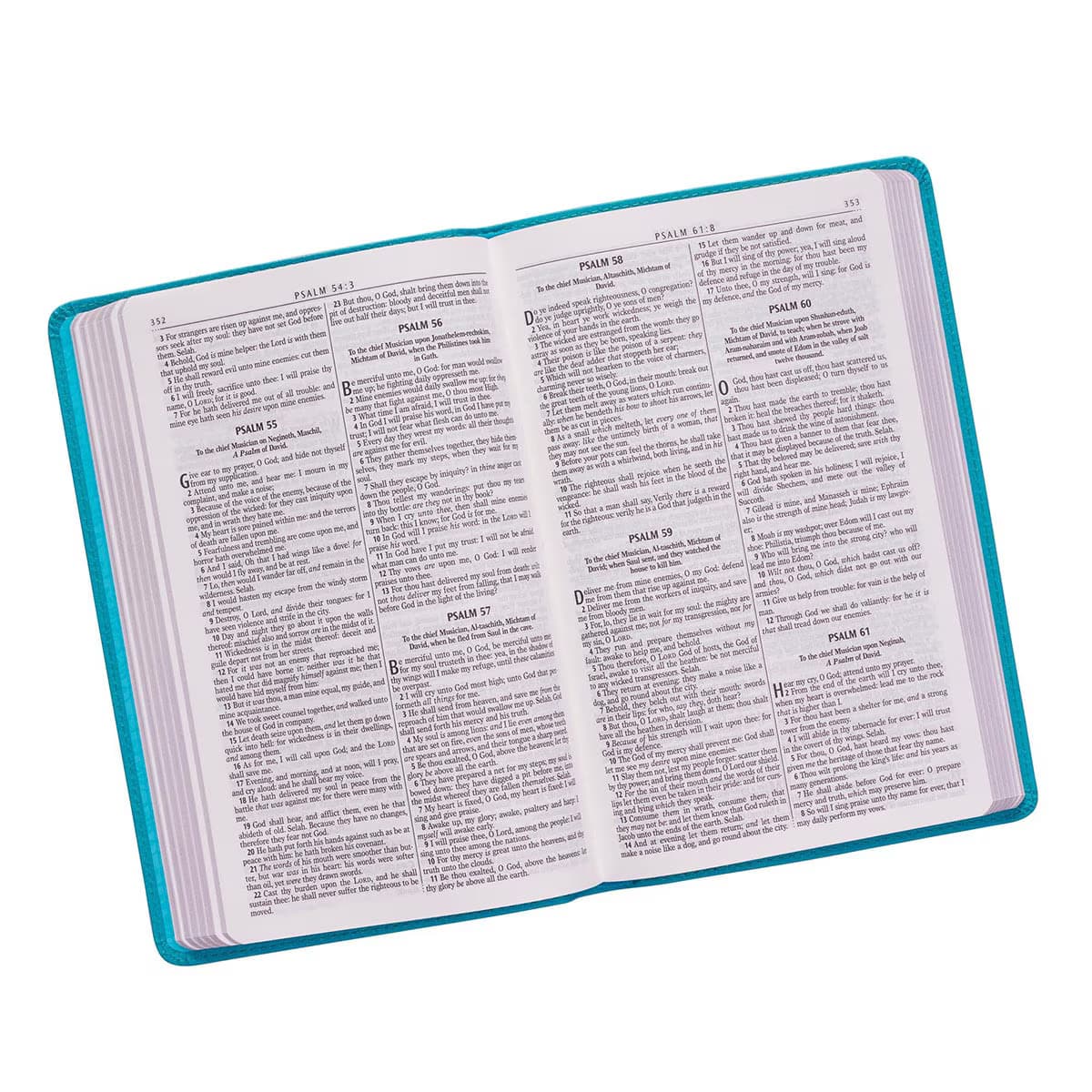 Teal Faux Leather King James Version Gift Edition Bible, picture 4