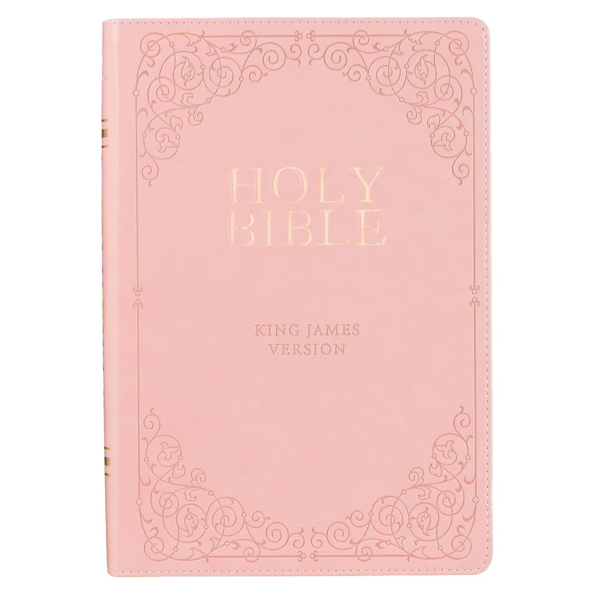 Pink Faux Leather Giant Print Full-size King James Version Bible with Thumb-index