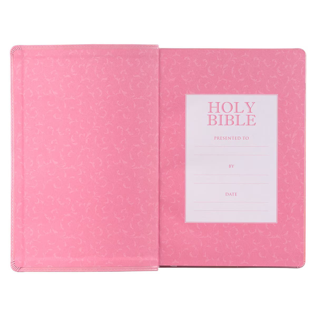Pink Faux Leather Giant Print Full-size King James Version Bible with Thumb-index, picture 4