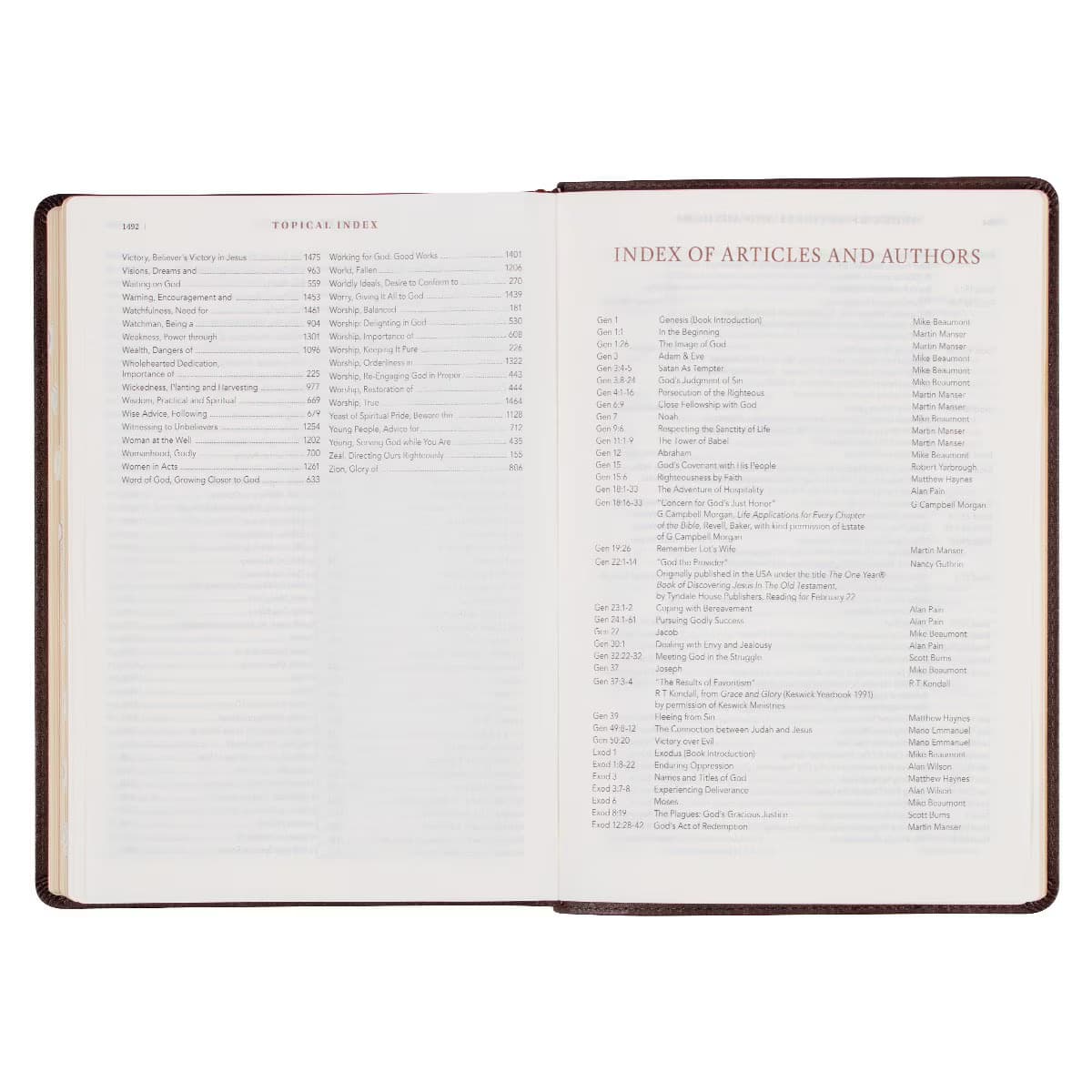 Espresso Brown Faux Leather Spiritual Growth Bible, picture 10