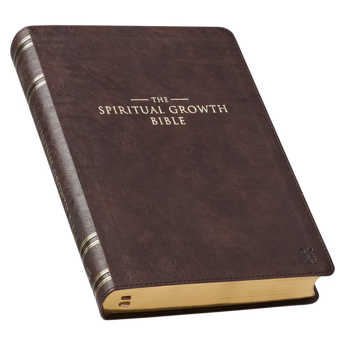 Espresso Brown Faux Leather Spiritual Growth Bible, picture 3