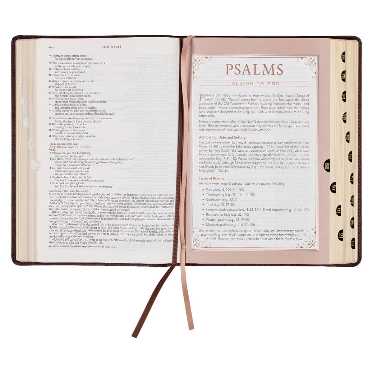 Espresso Brown Faux Leather Spiritual Growth Bible, picture 7