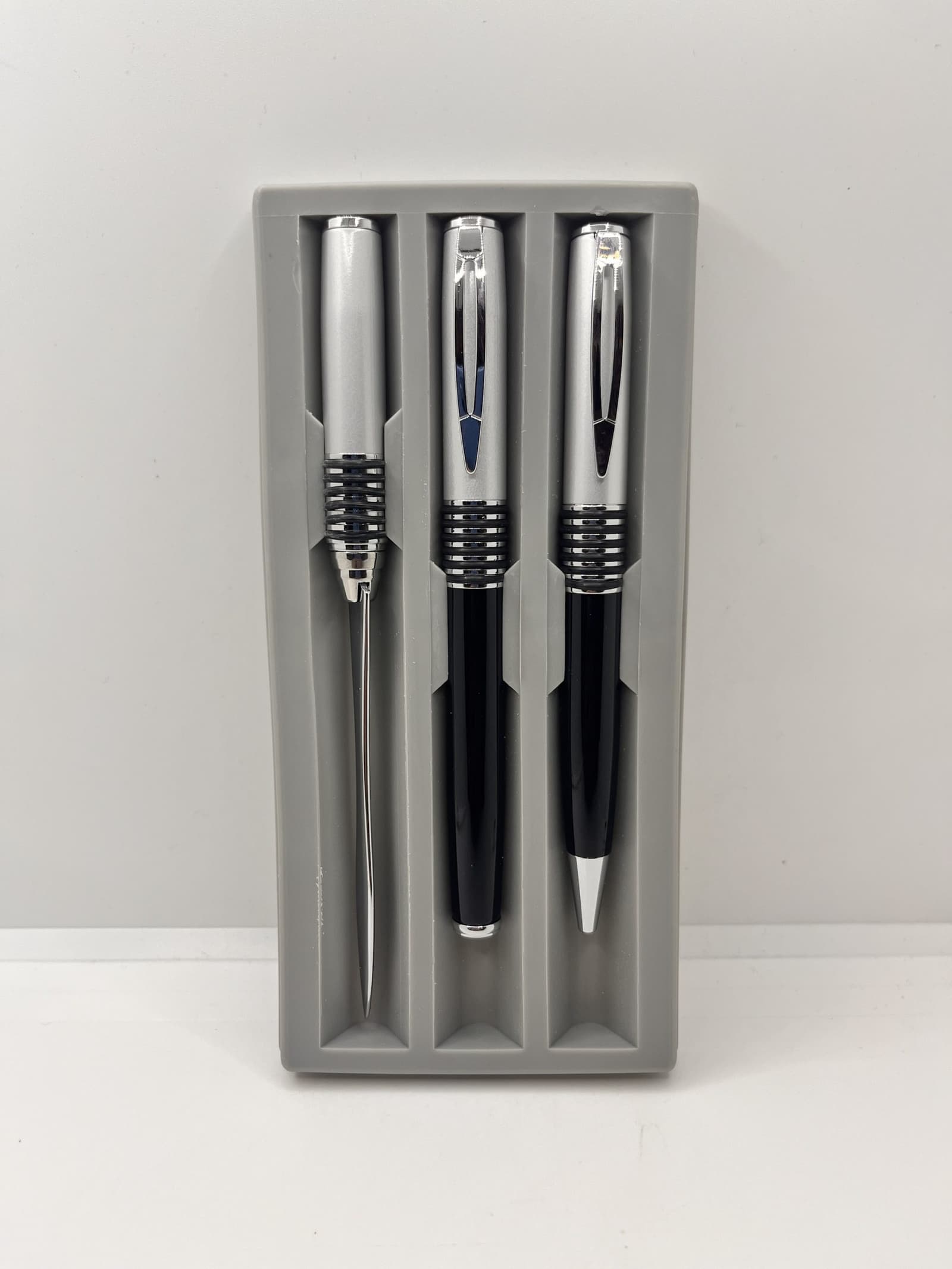 Silver & Black Pen Set