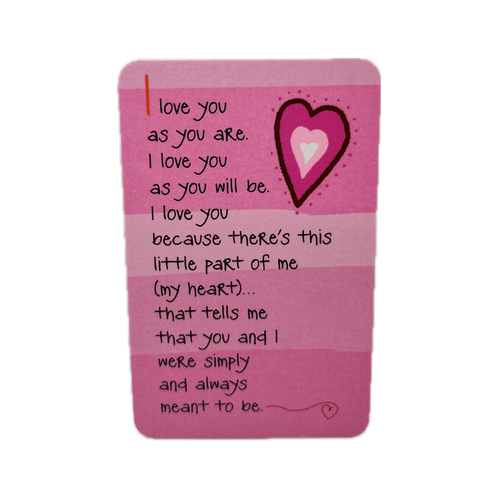 "I Love You As You Are" Blue Mountain Arts Wallet Card Blue Mountain Arts Wallet Card
