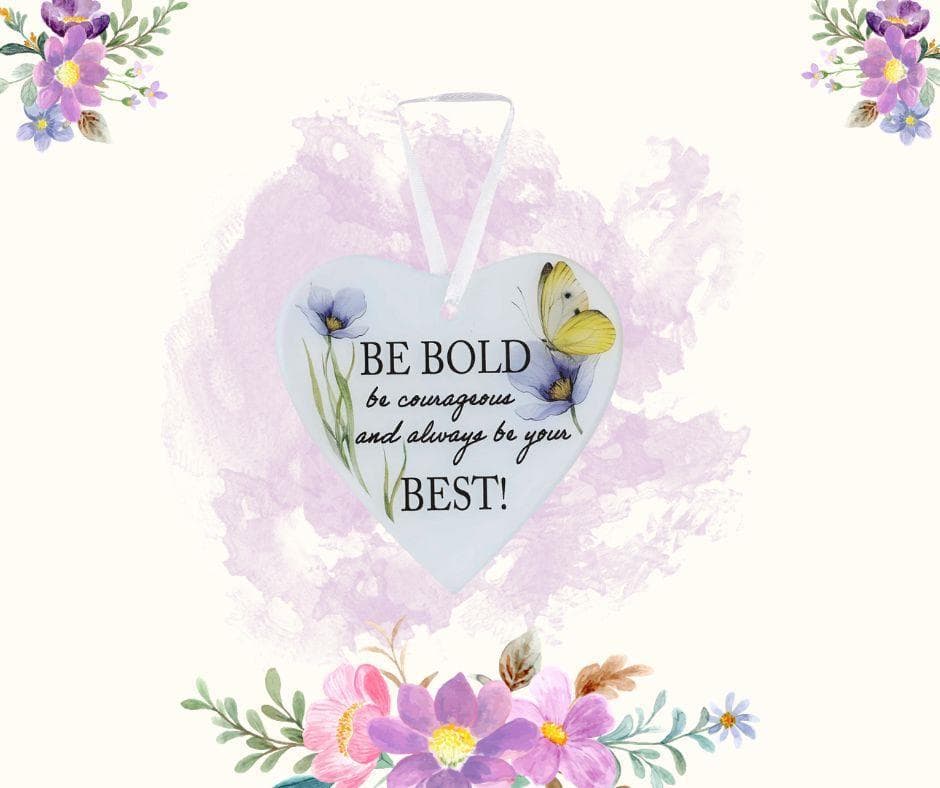 Be Bold Be Courageous Glass Ornament, picture 2