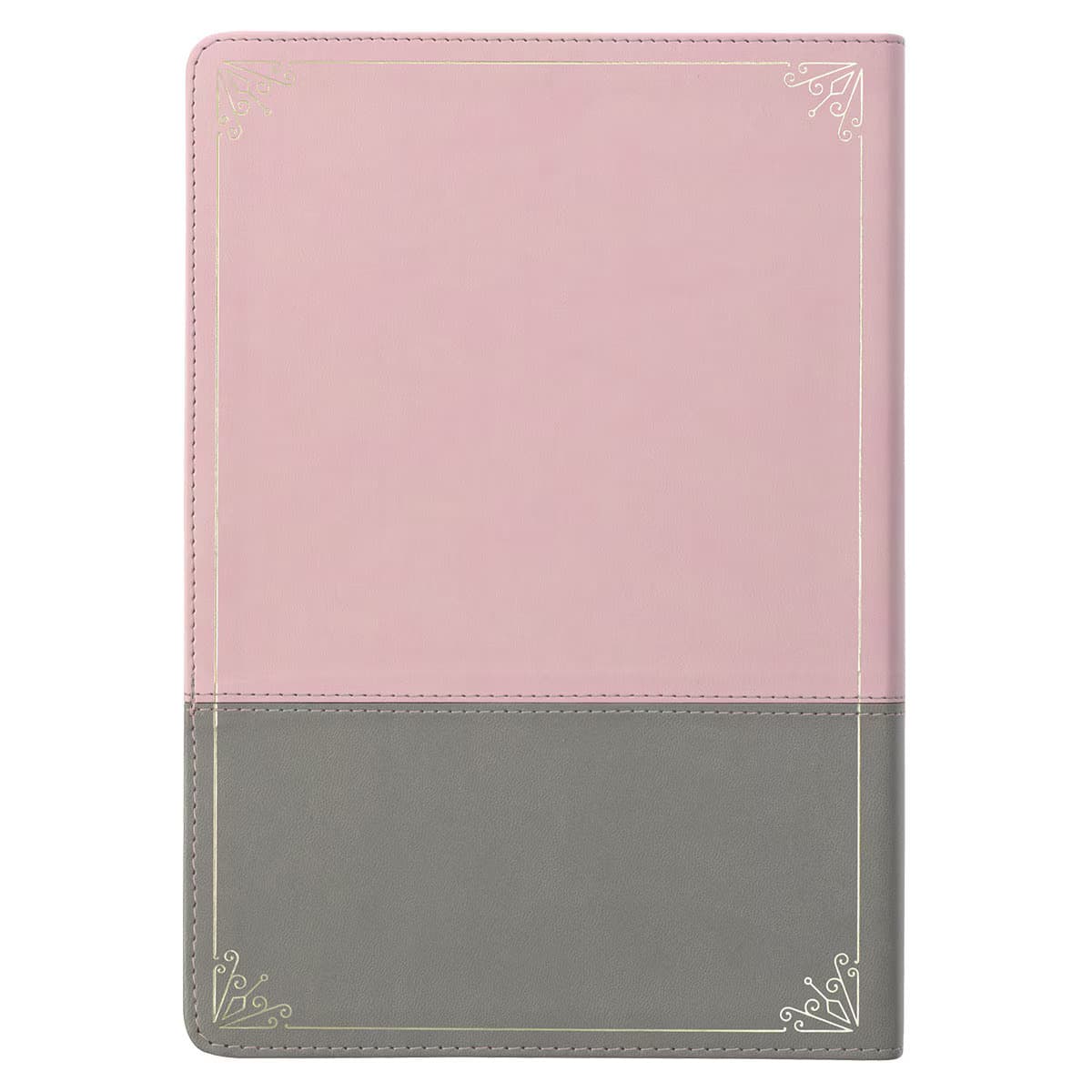 Pink and Gray Faux Leather Super Giant Print Full-size King James Version Bible with Thumb Index, picture 2