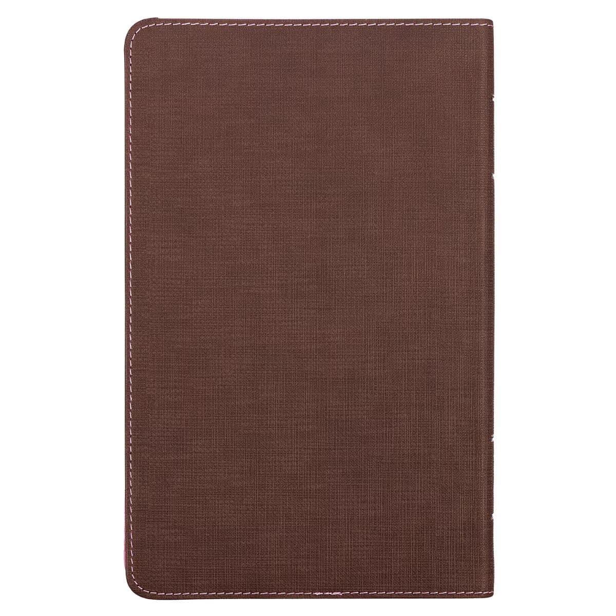 Brown and Berry Pink Faux Leather Giant Print Standard-size King James Version Bible with Thumb Index, picture 2