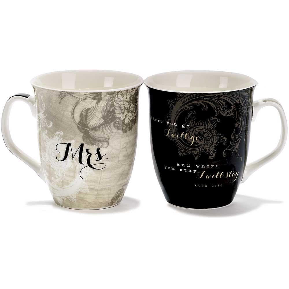 Mr & Mrs Together Ceramic Mug Set