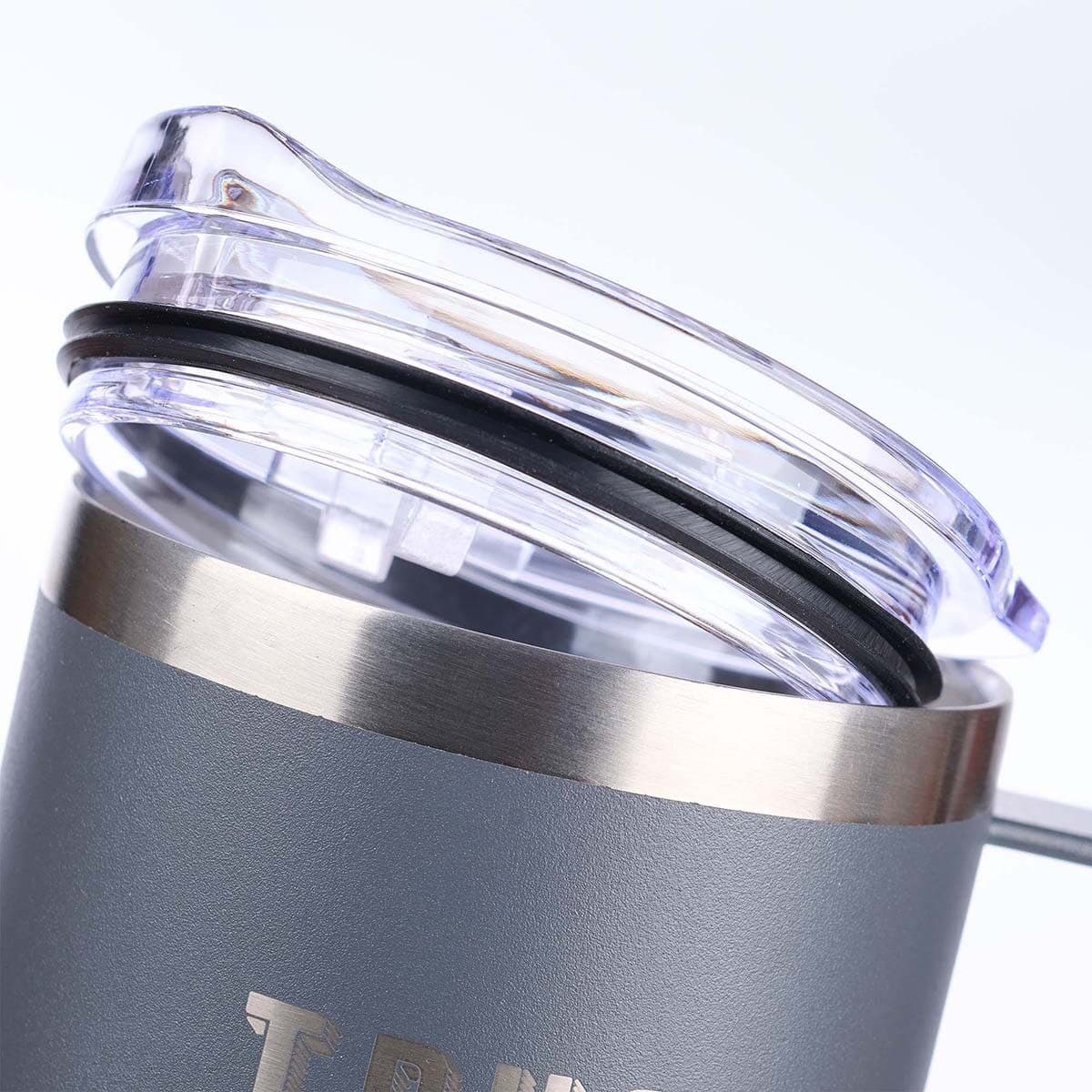 Trust the LORD - Proverbs 3:5 Cool Gray Camp-style Stainless Steel Mug, picture 4