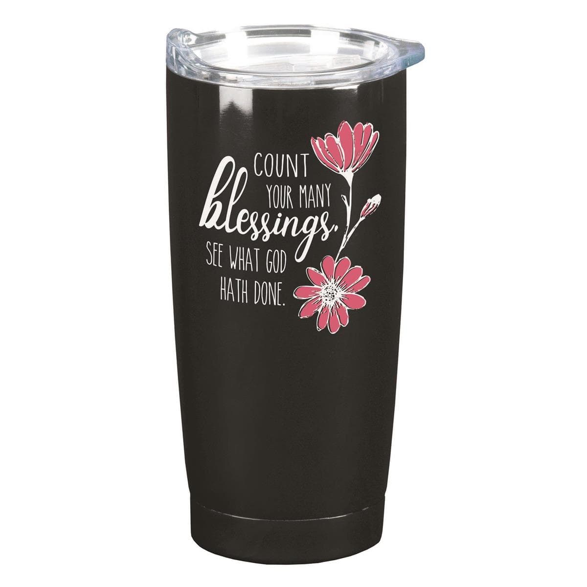 COUNT YOUR BLESSINGS SS BLACK 20OZ TUMBLER