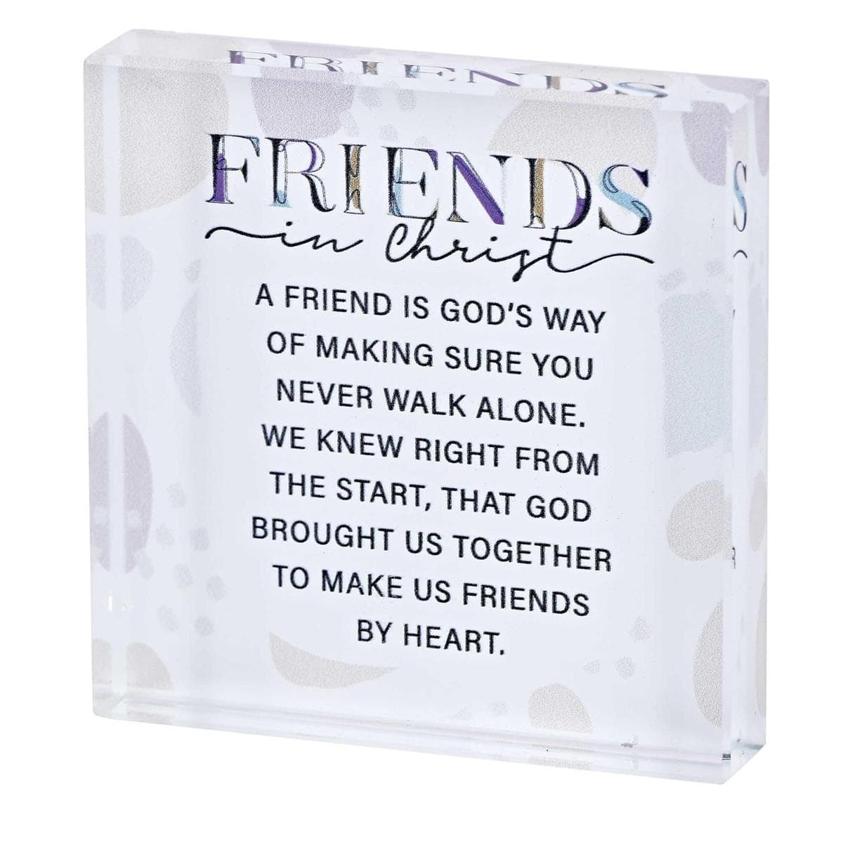 Friends In Christ 3x3 Tabletop Glass