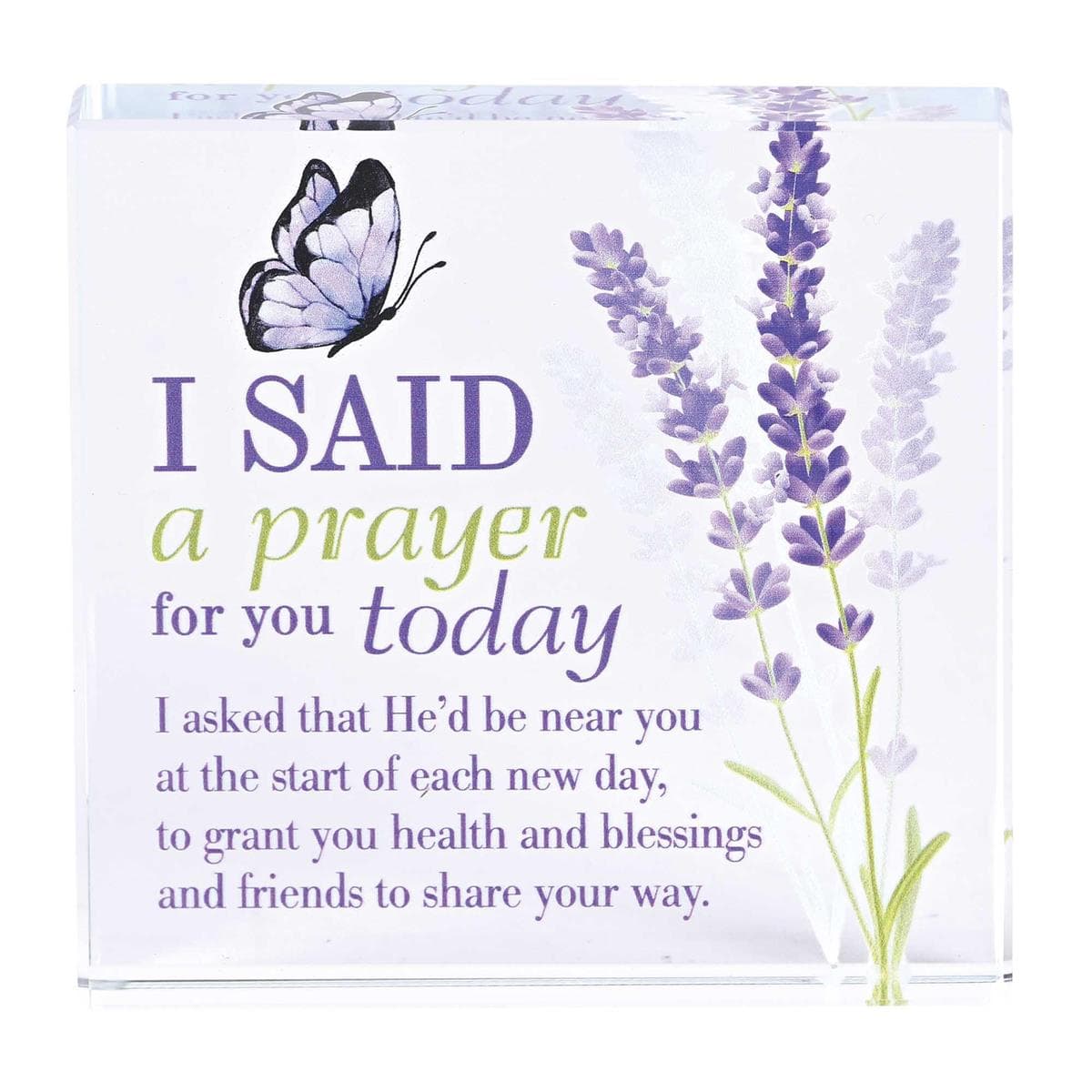 I Said A Prayer 3x3 Tabletop Glass, picture 2