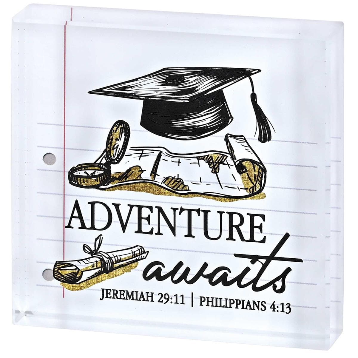 Grad Adventure Tabletop Glass Plaque