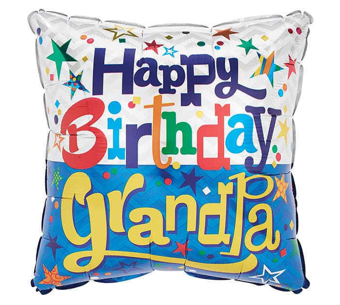 18"Pkg Happy Birthday Grandpa Balloon