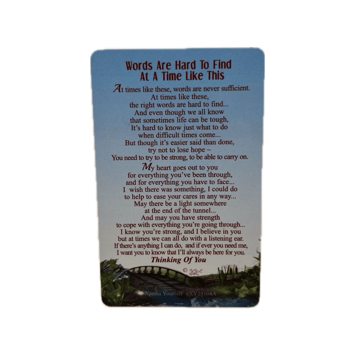 Words Are Hard To Find At A Time Like This Wallet Card