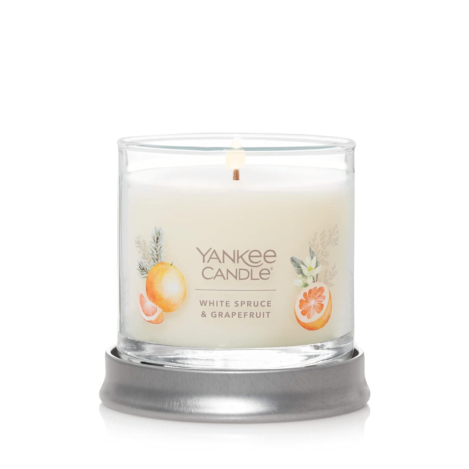 Yankee Candle Signature White Spruce & Grapefruit Scented Wax, 4.3oz Small Tumbler Single Wick Candle, Over 20 Hours of Burn Time, picture 2