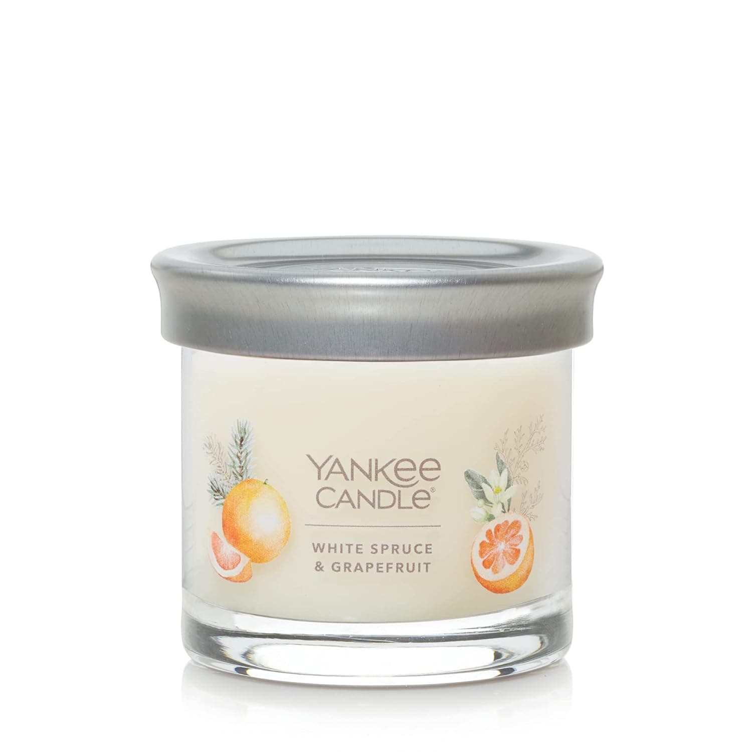 Yankee Candle Signature White Spruce & Grapefruit Scented Wax, 4.3oz Small Tumbler Single Wick Candle, Over 20 Hours of Burn Time