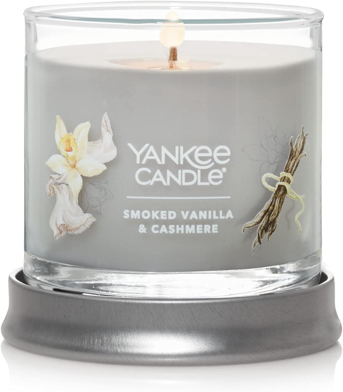 Yankee Candle Smoked Vanilla & Cashmere Scented, Signature 4.3oz Small Tumbler Single Wick Candle, Over 20 Hours of Burn Time, picture 2