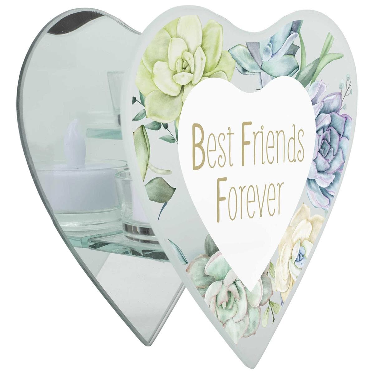 Best Friends Forever Glass Wall Tealight