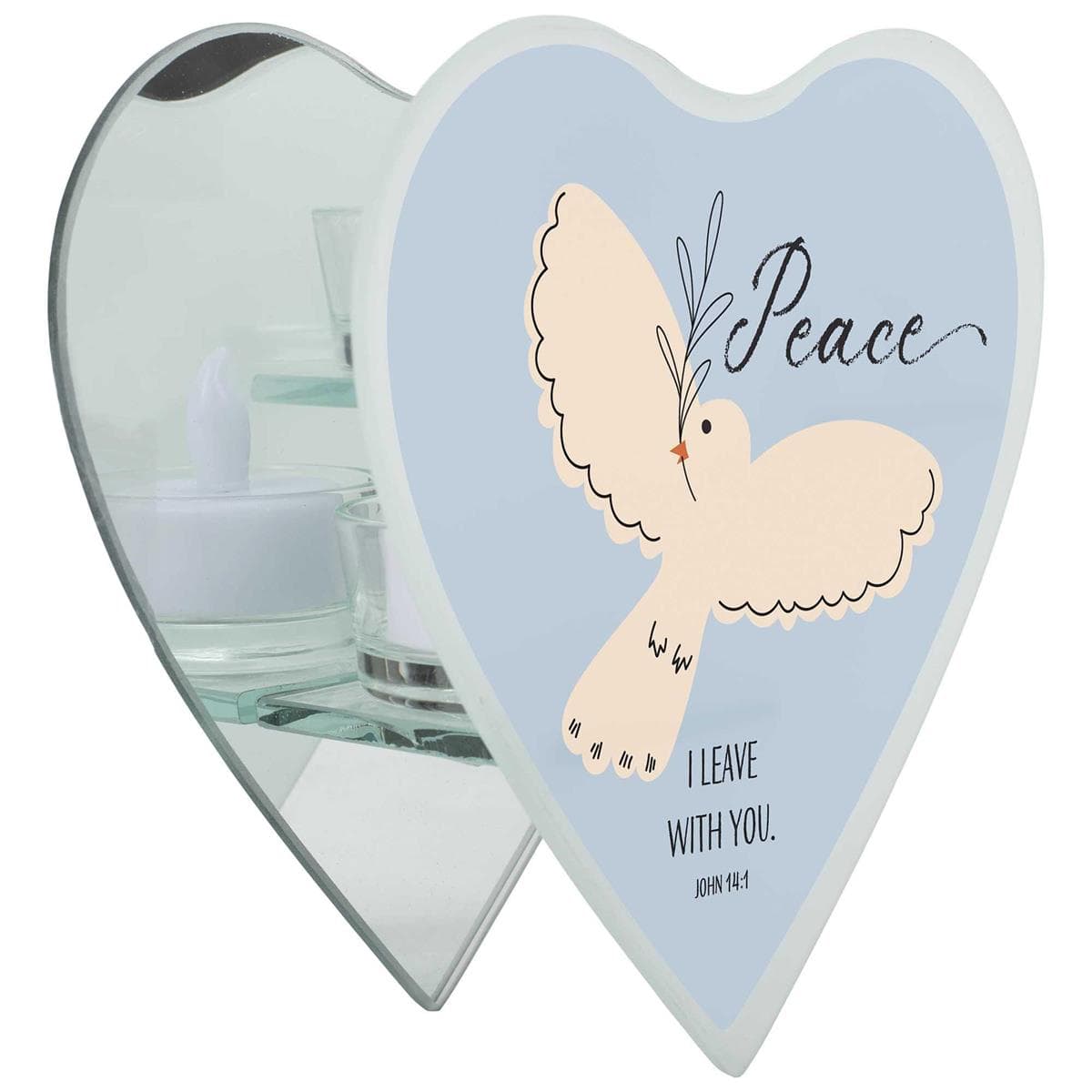 Peace I Leave With Glass Wall Tealight