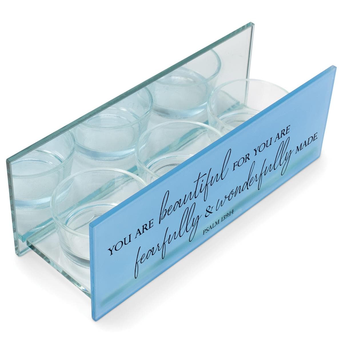 Beautiful Psalm 139:14 Blue Tealight, picture 5