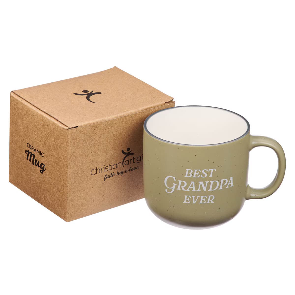 Best Grandpa Ever Khaki Ceramic Coffee Mug, picture 3