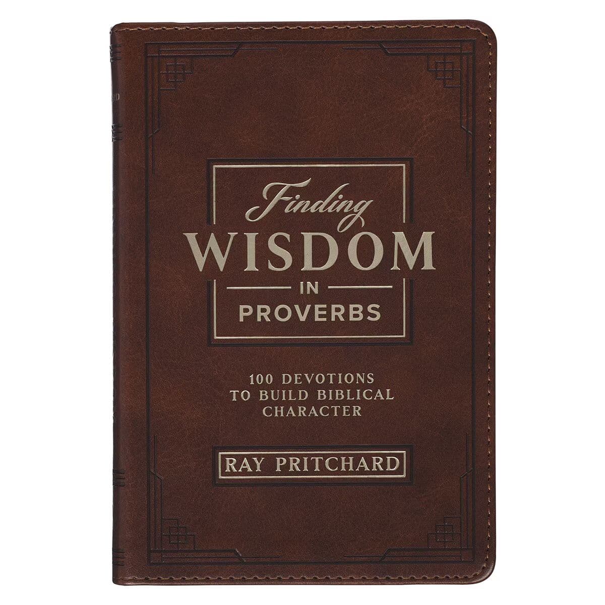 Finding Wisdom in Proverbs Honey-Brown Faux Leather Devotional Gift Book