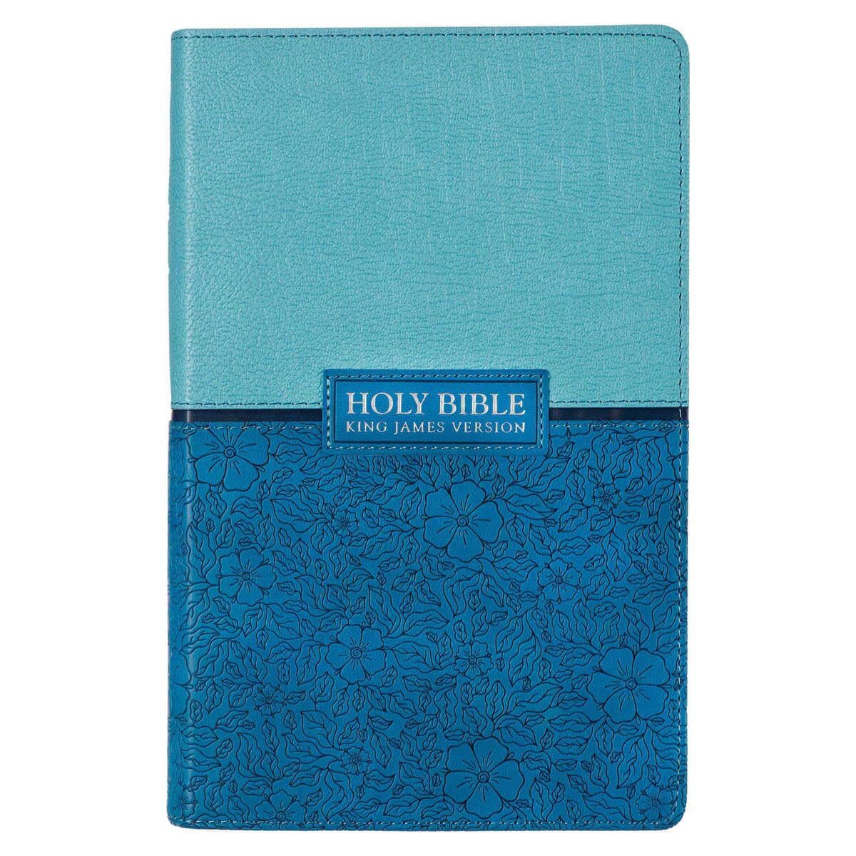 Blue Two-tone Faux Leather Giant Print Standard-size King James Version Bible