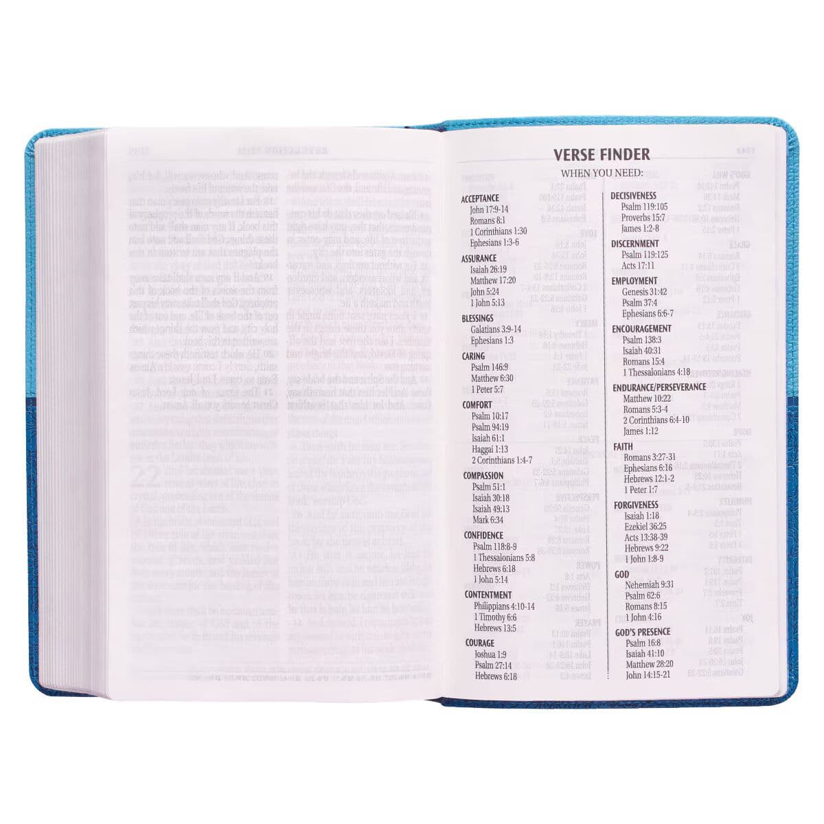 Blue Two-tone Faux Leather Giant Print Standard-size King James Version Bible, picture 10