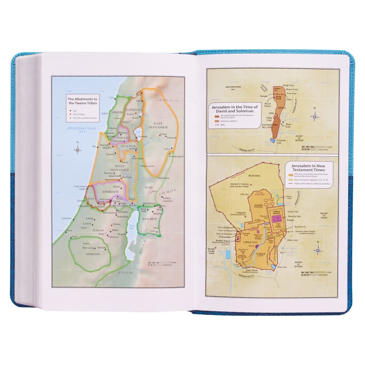 Blue Two-tone Faux Leather Giant Print Standard-size King James Version Bible, picture 6