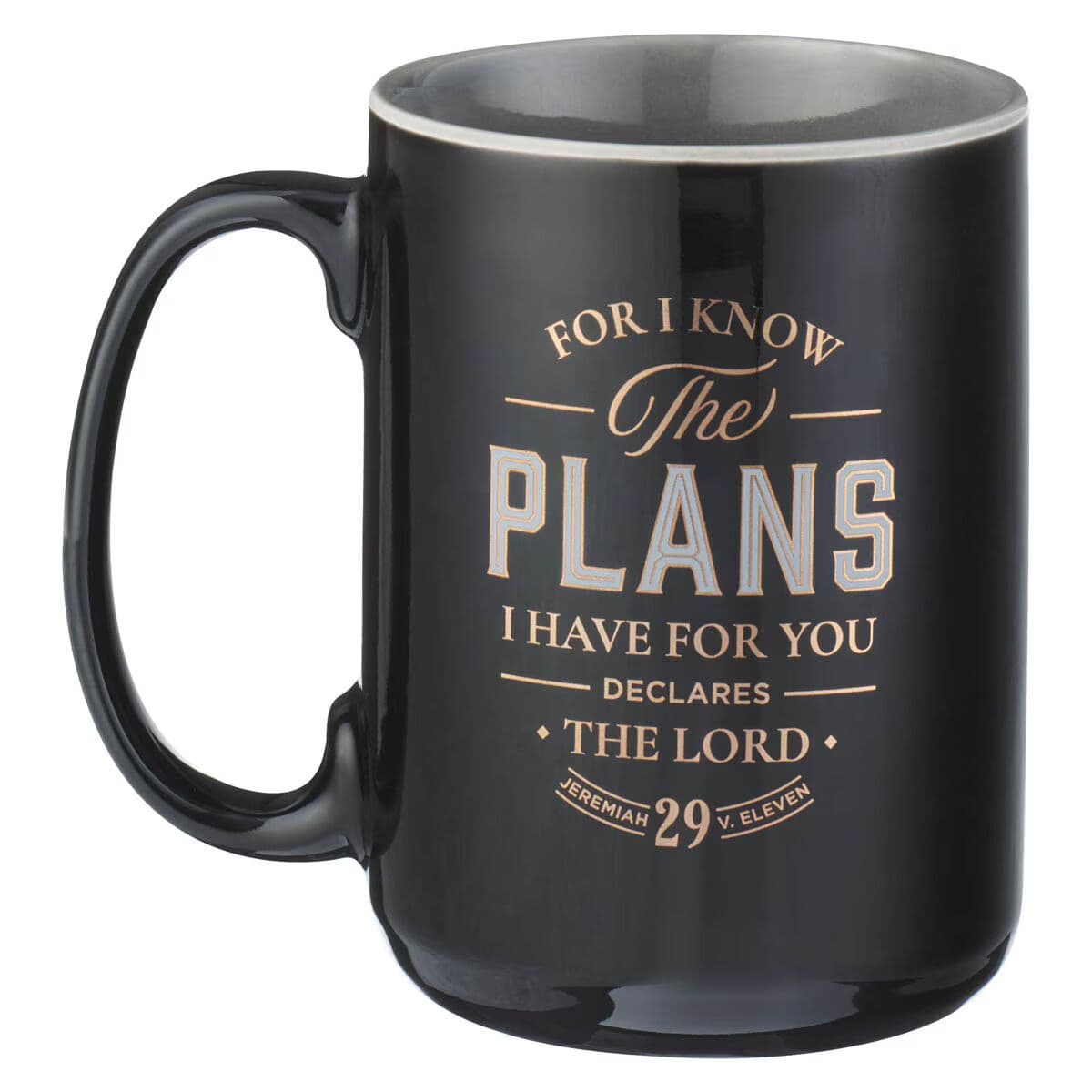 The Plans - Jeremiah 29:11 Black Ceramic Coffee Mug, picture 2