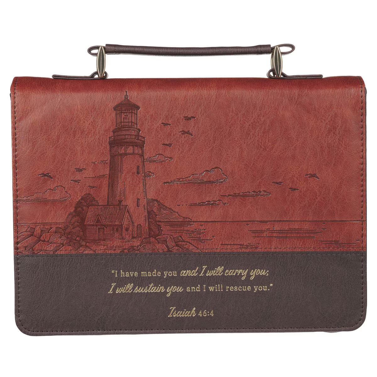 Have Made You - Isaiah 46:4 Two-tone Brown Faux Leather Classic Bible Cover