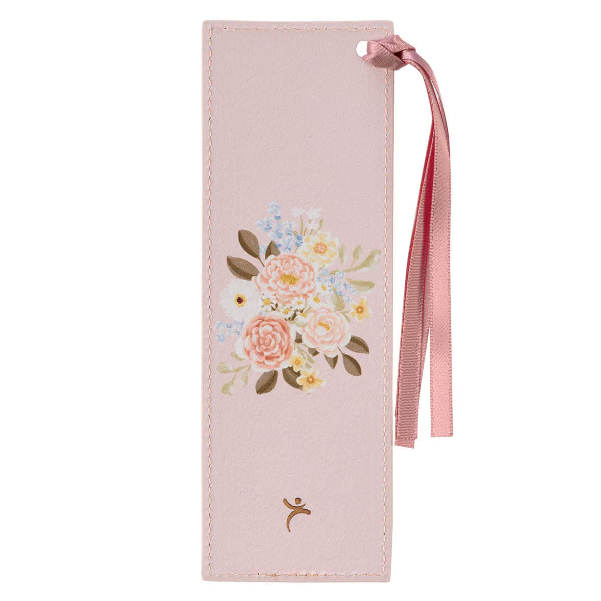 Strength and Dignity - Proverbs 31:25 Dahlia Pink Faux Leather Bookmark, picture 2