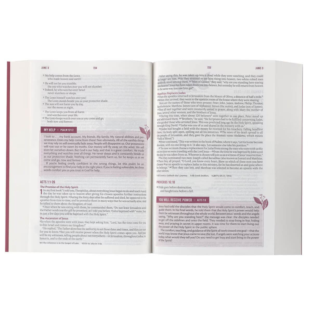 Pink Lily NLT Everyday Devotional Bible for Women, picture 5