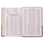 Pink and Brown Large Print Faux Leather Thinline King James Version Bible, picture 8