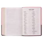 Pink and Brown Large Print Faux Leather Thinline King James Version Bible, picture 9