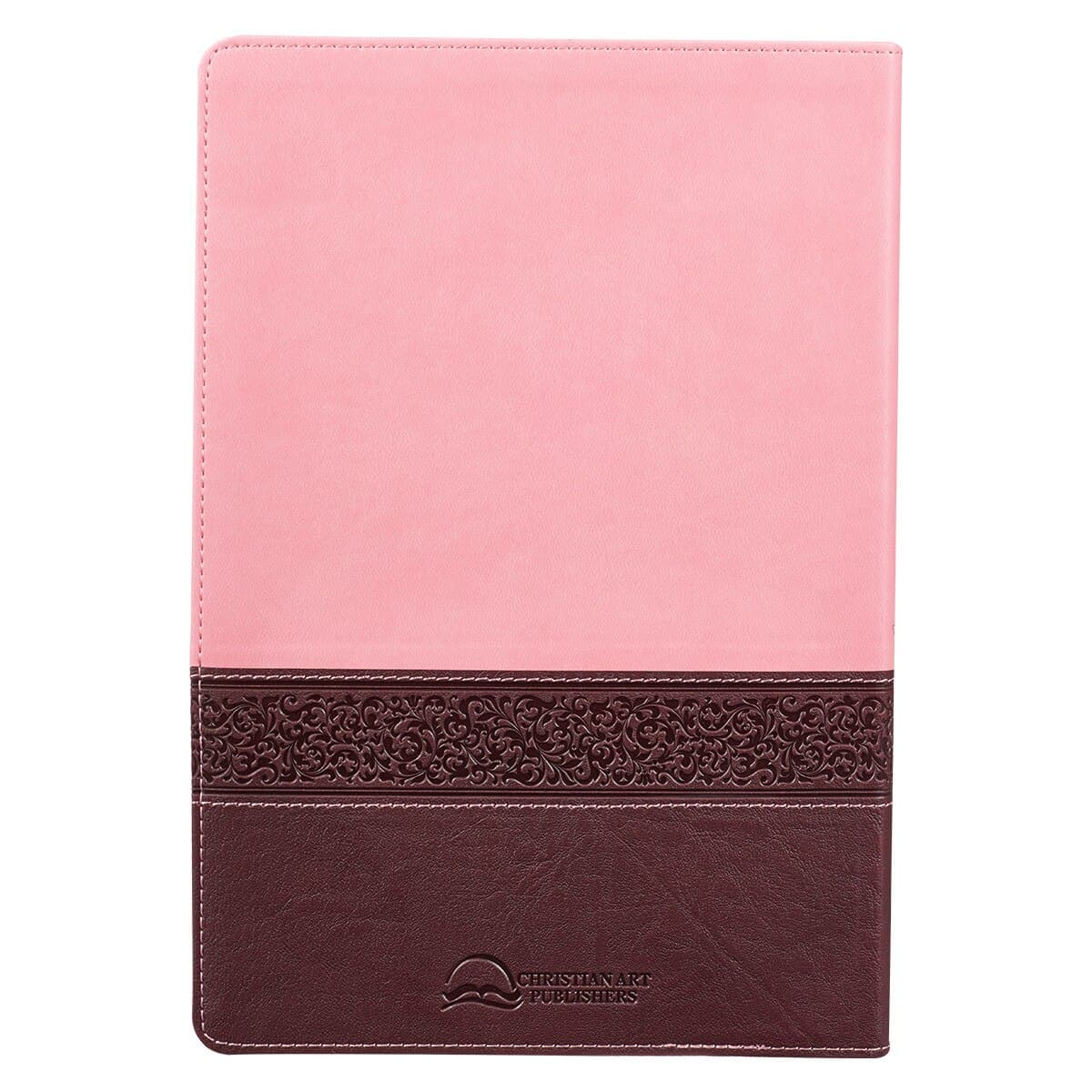 Pink and Brown Large Print Faux Leather Thinline King James Version Bible, picture 2