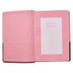 Pink and Brown Large Print Faux Leather Thinline King James Version Bible, picture 4