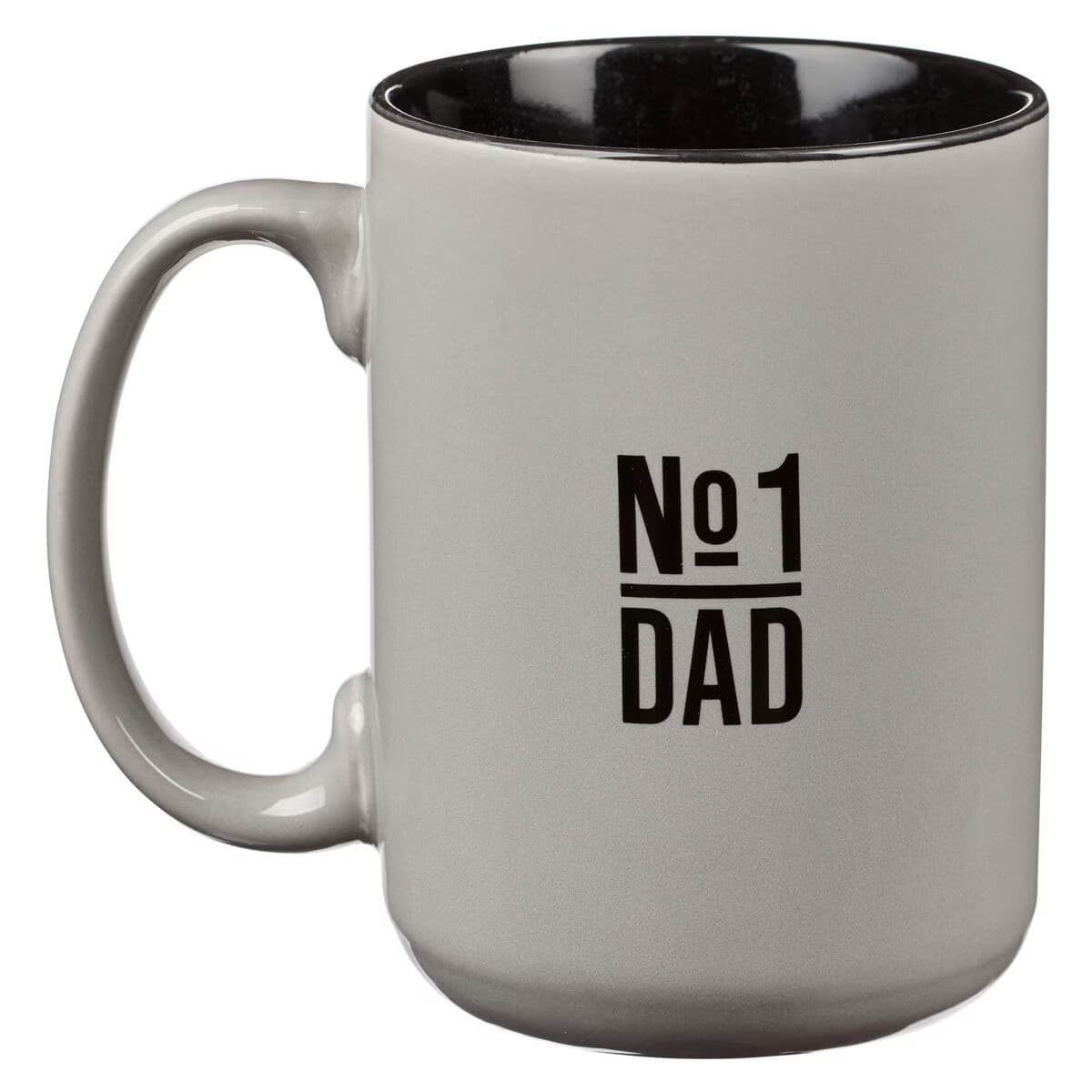Strong and Courageous - Joshua 1:9 Dad Gray Ceramic Coffee Mug