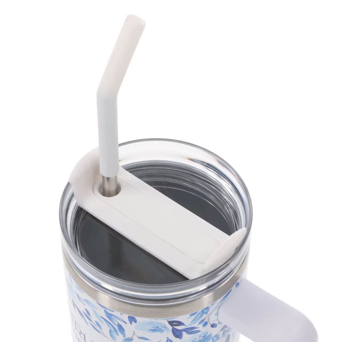 Trust in the Lord - Proverbs 3:5 Blue Botany 40 oz Stainless Steel Travel Tumbler with Straw, picture 3