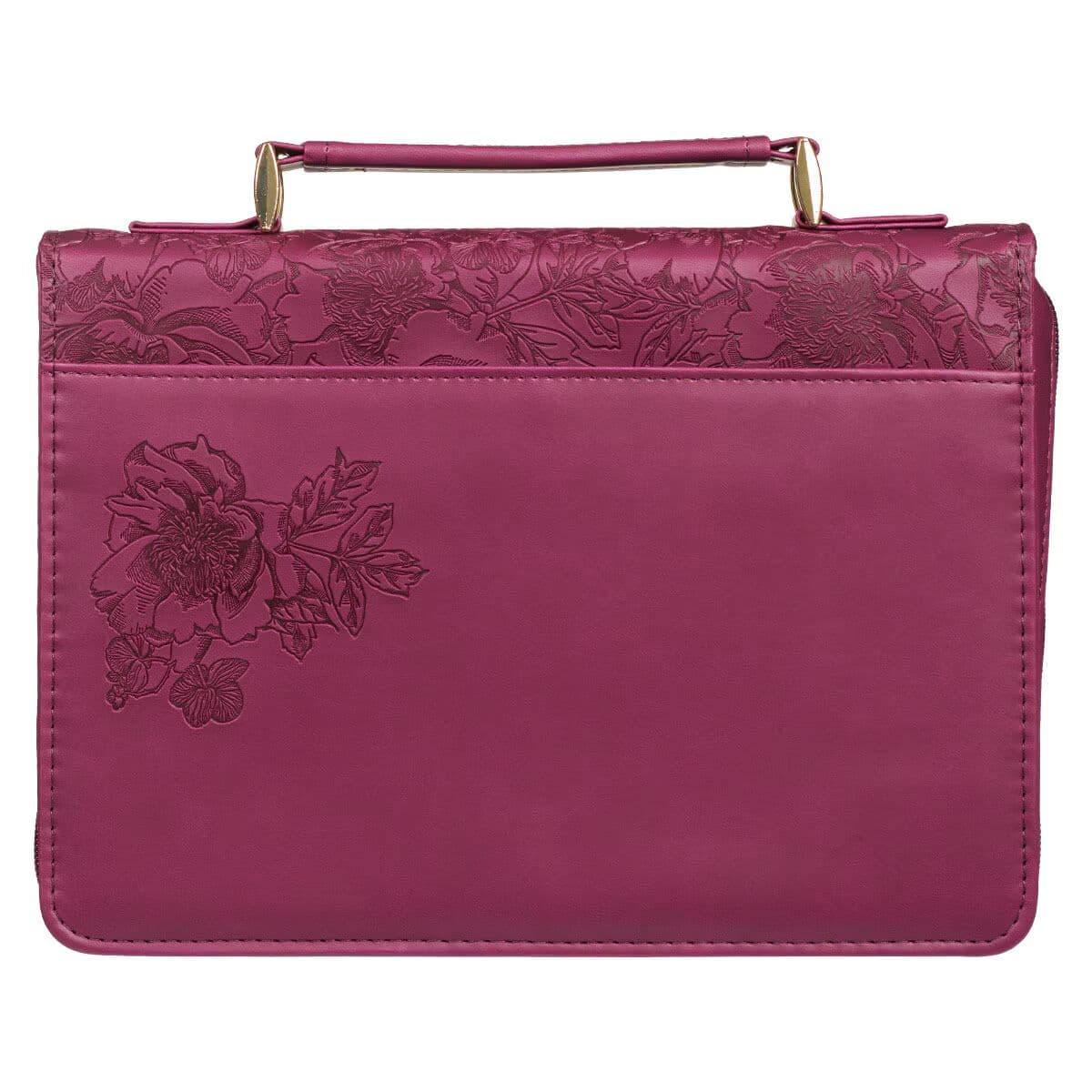 Walk by Faith - 2 Corinthians 5:7 Ruby Red Faux Leather Fashion Bible Case -Large, picture 2