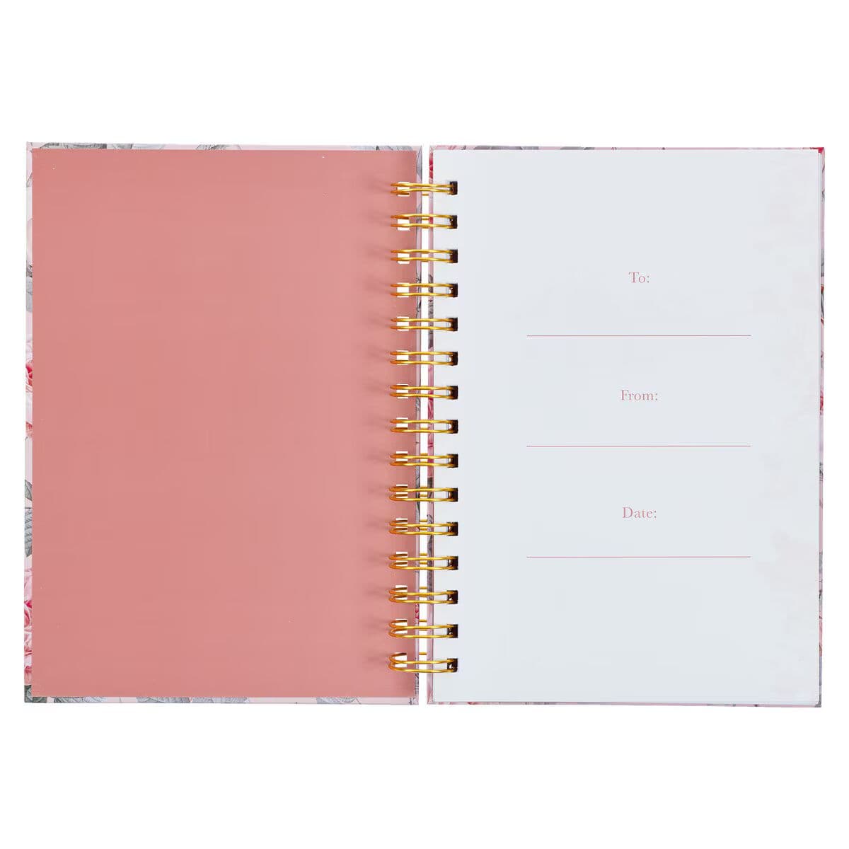 More Precious than Rubies - Proverbs 31:10 Pink Floral Large Spiral Journal, picture 3