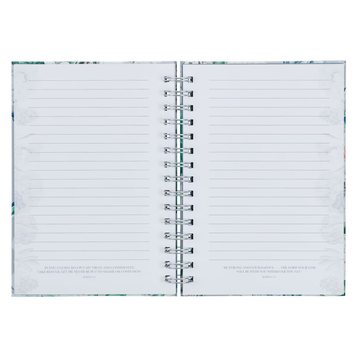 She Speaks with Wisdom - Proverbs 31:26 Blue Floral Large Spiral Journal, picture 4