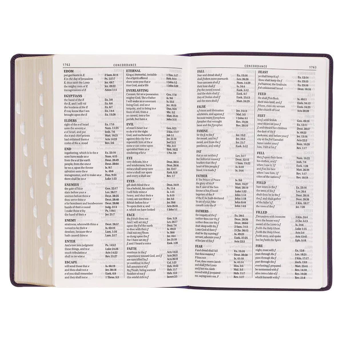 Purple Floral Faux Leather Giant Print Standard-size King James Version Bible with Thumb Index, picture 8