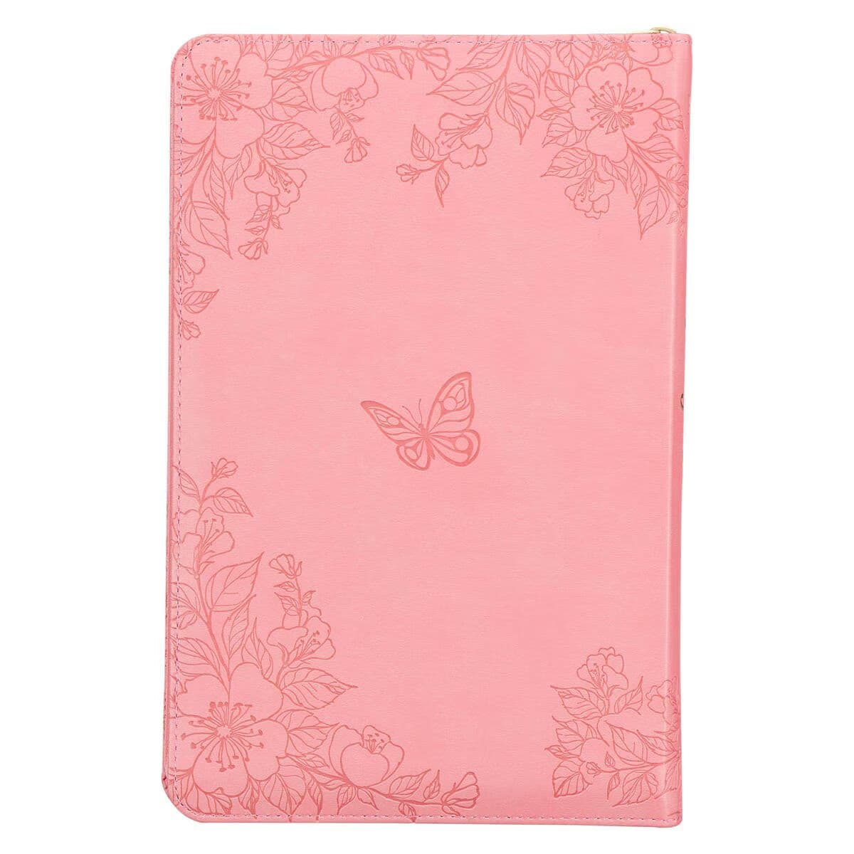 Blossom Pink Faux Leather King James Version Deluxe Gift Bible with Thumb Index and Zippered Closure, picture 2
