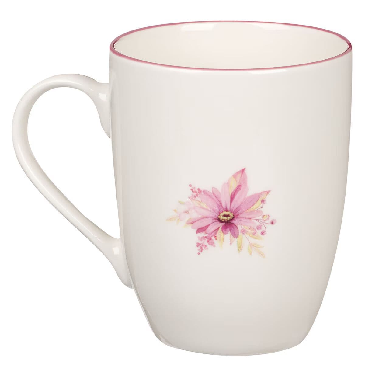 Walk By Faith Not Sight - 2 Corinthians 5:7 Pink Wreath Ceramic Coffee Mug, picture 2