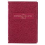 Berry Faux Leather Spiritual Growth Bible