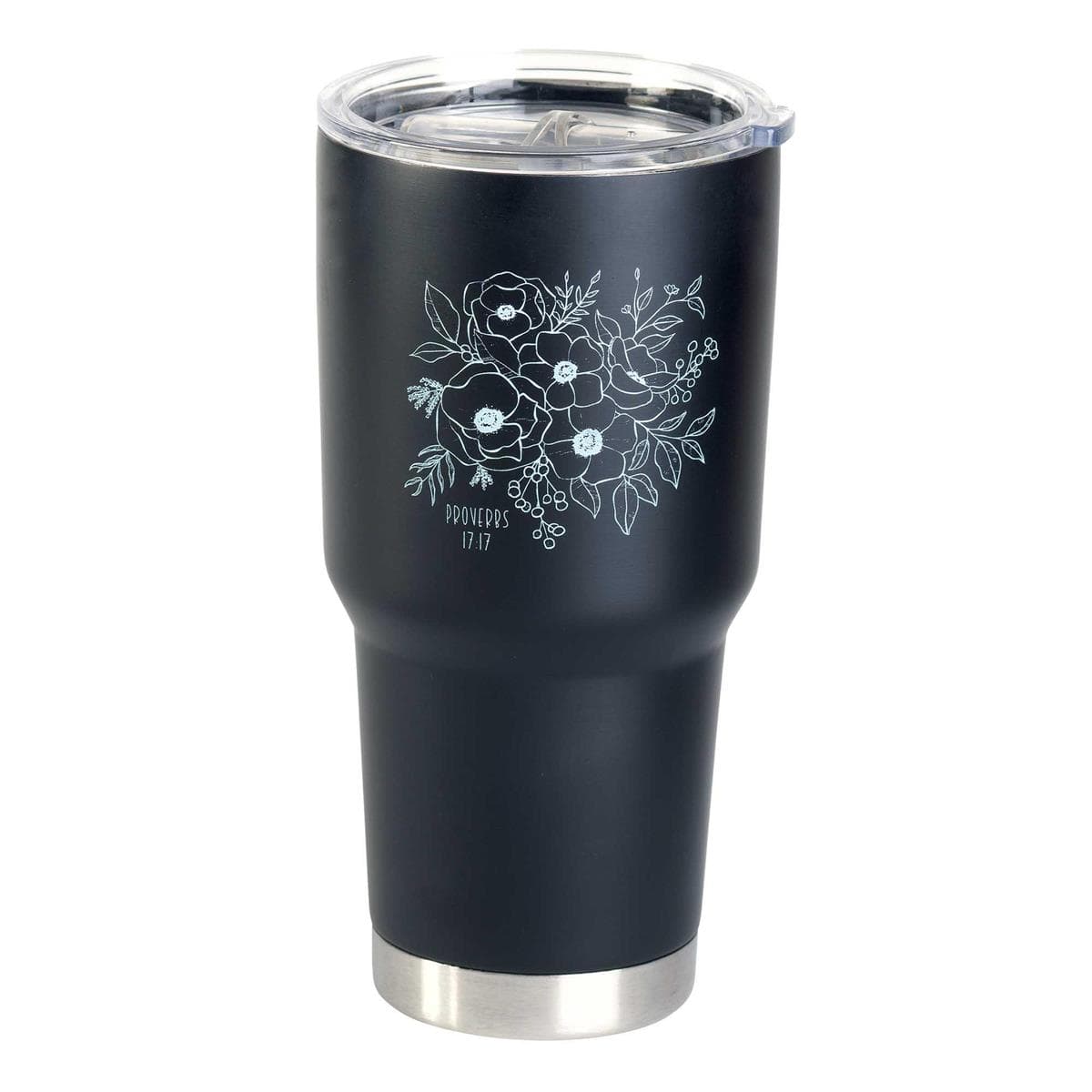 A Friend Is One Who 30 Oz Black Tumbler, picture 2